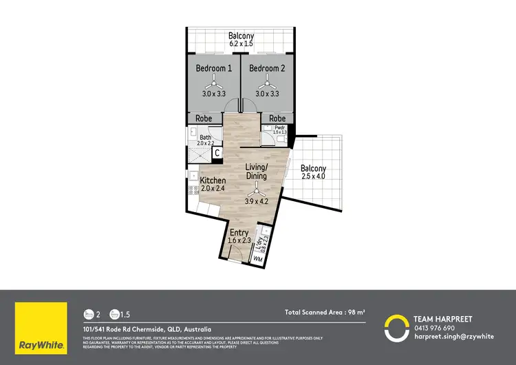Floorplan of Homely apartment listing, 4/541 Rode Road, Chermside QLD 4032