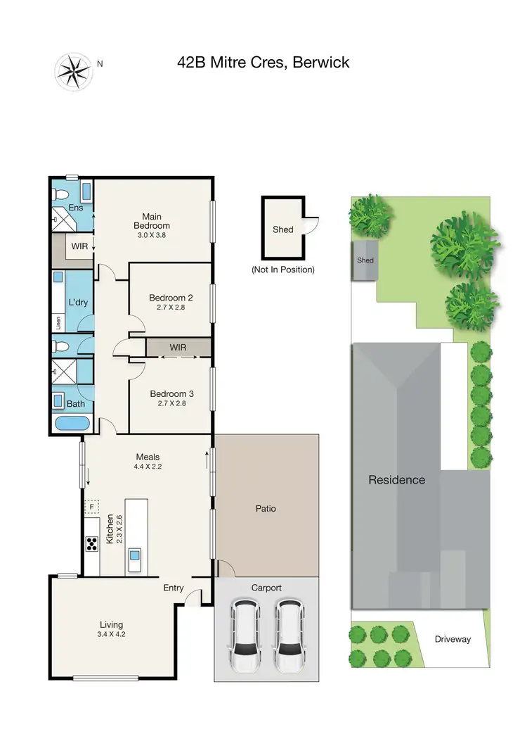 Floorplan of Homely house listing, 42B Mitre Crescent, Berwick VIC 3806