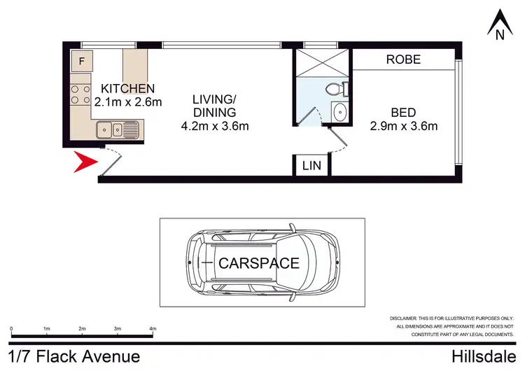 Floorplan of Homely unit listing, 1/7 Flack Ave, Hillsdale NSW 2036