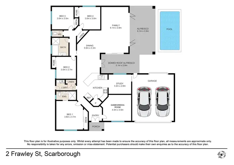 Floorplan of Homely house listing, 2 Frawley Street, Scarborough QLD 4020