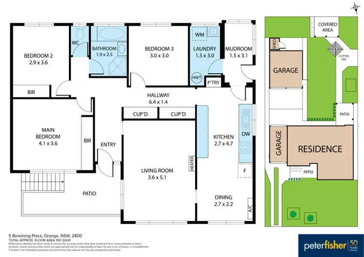 Floorplan of Homely house listing, 5 Benelong Place, Orange NSW 2800