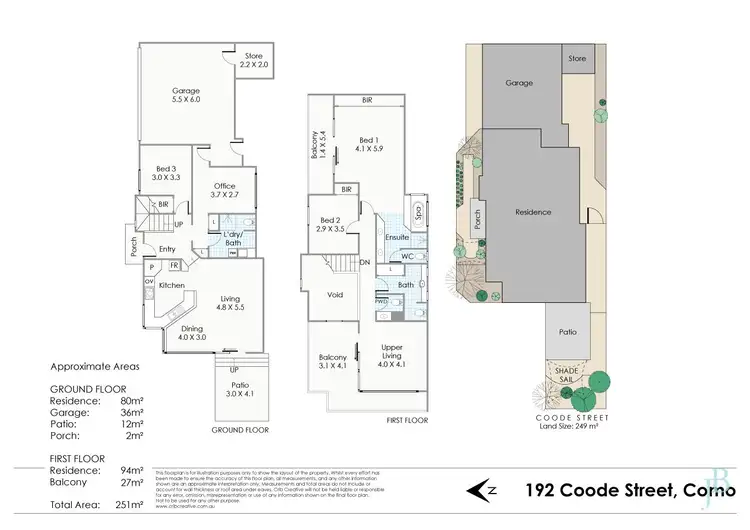 Floorplan of Homely townhouse listing, 1/192 Coode Street, Como WA 6152