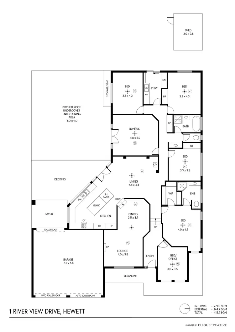 Floorplan of Homely house listing, 1 River View Drive, Hewett SA 5118