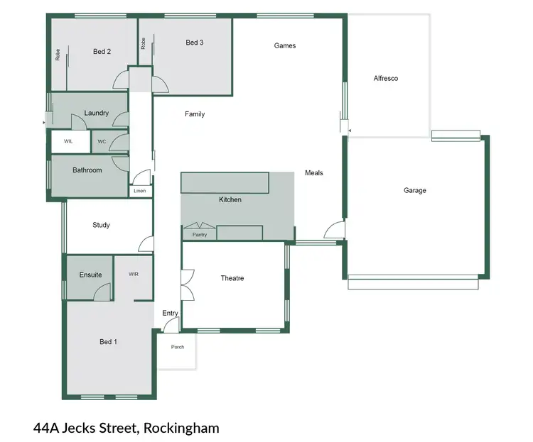 Floorplan of Homely house listing, 44A Jecks Street, Rockingham WA 6168