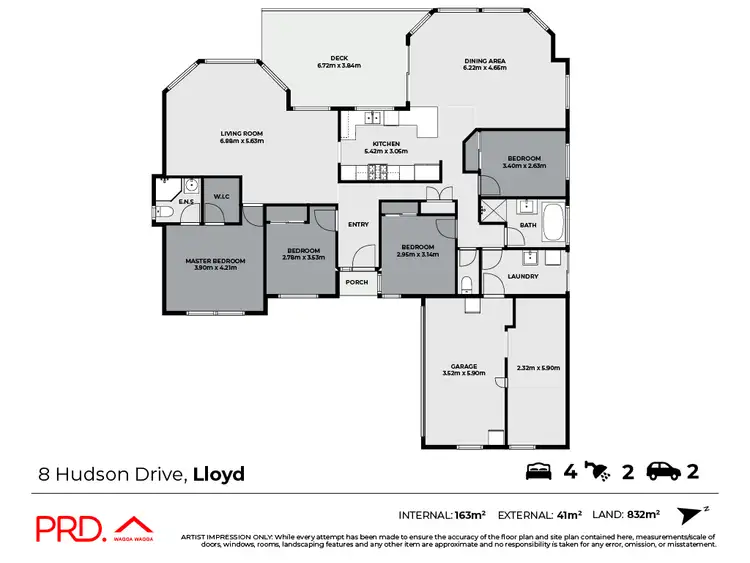 Floorplan of Homely house listing, 8 Hudson Drive, Lloyd NSW 2650