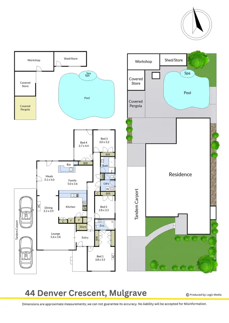 Floorplan of Homely house listing, 44 Denver Crescent, Mulgrave VIC 3170