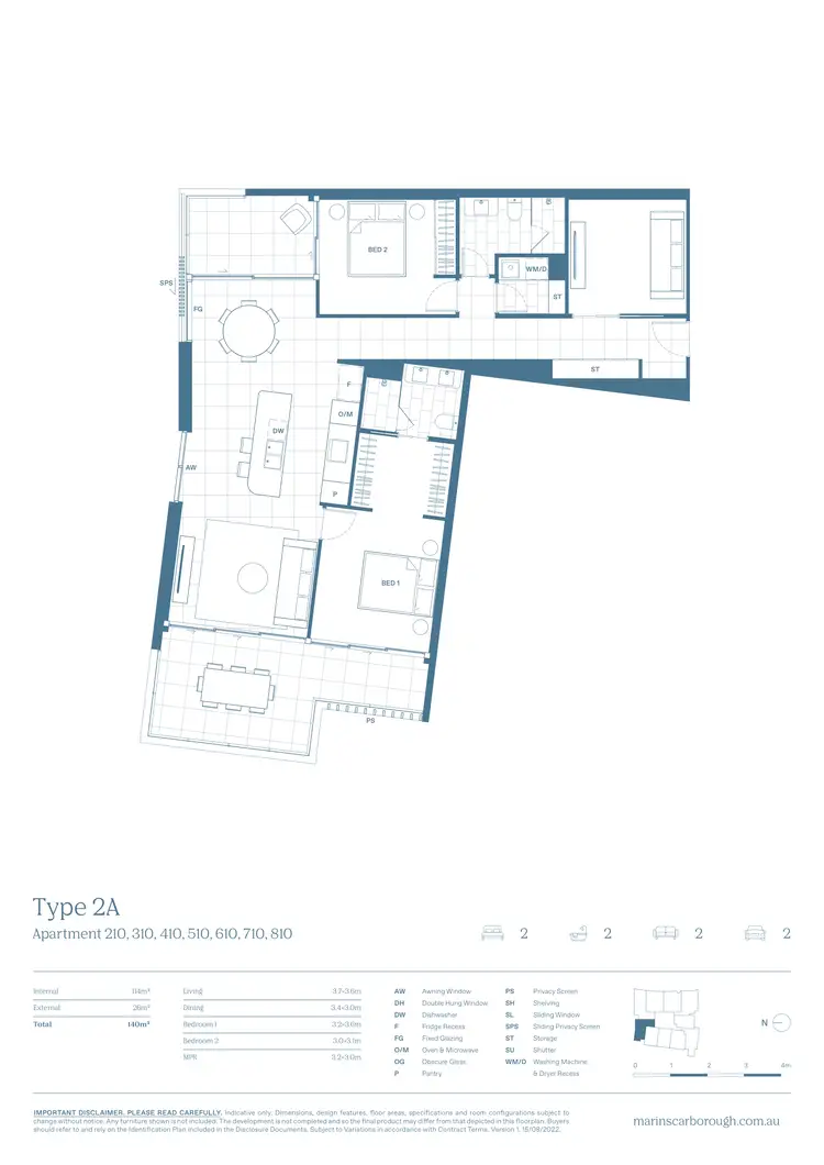 Floorplan of Homely apartment listing, 610/77-85 Landsborough Avenue, Scarborough QLD 4020