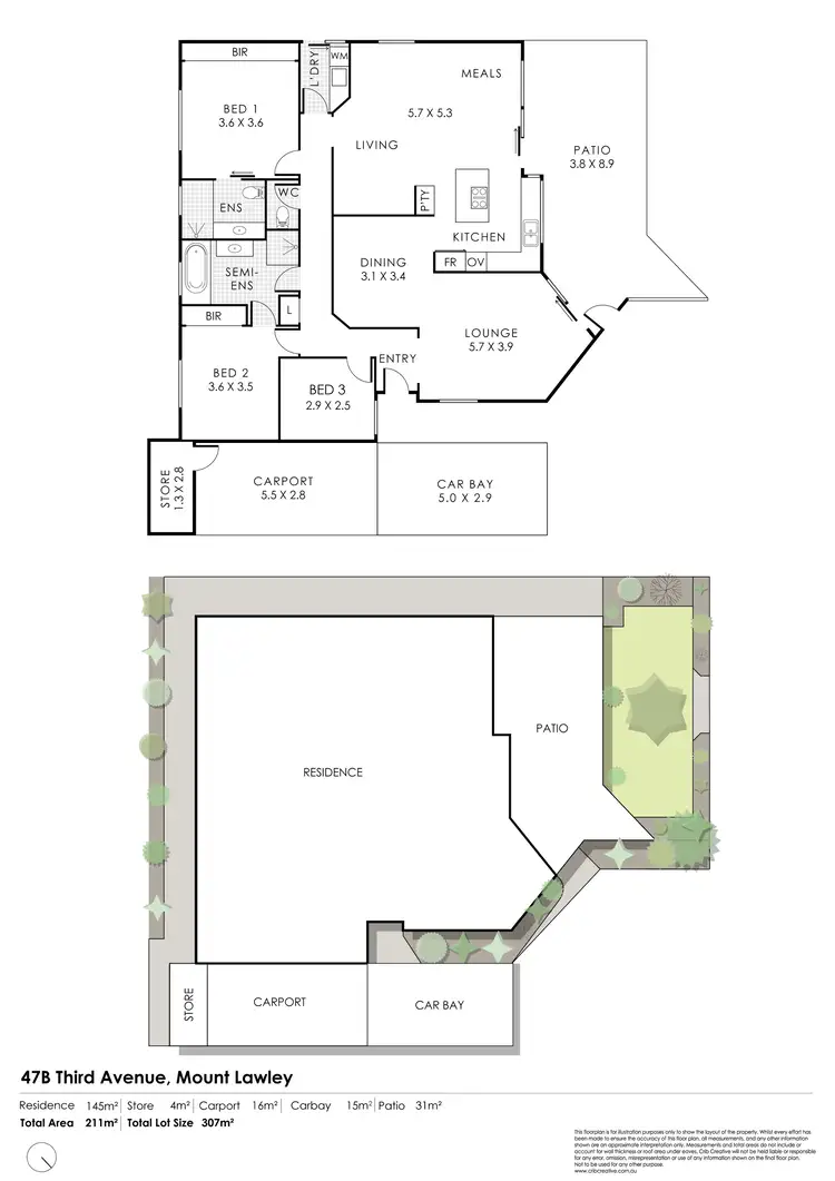 Floorplan of Homely house listing, 47B Third Avenue, Mount Lawley WA 6050