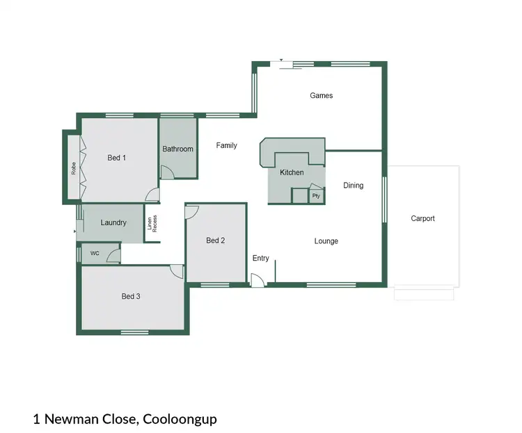 Floorplan of Homely house listing, 1 Newman Close, Cooloongup WA 6168