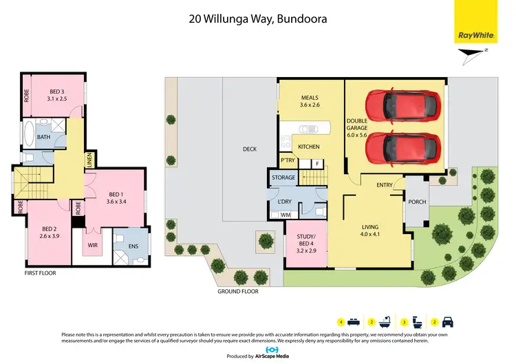 Floorplan of Homely house listing, 20 Willunga Way, Bundoora VIC 3083