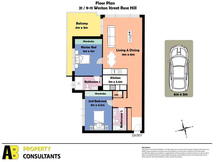 Floorplan of Homely unit listing, 21/9-11 Weston Street, Rosehill NSW 2142