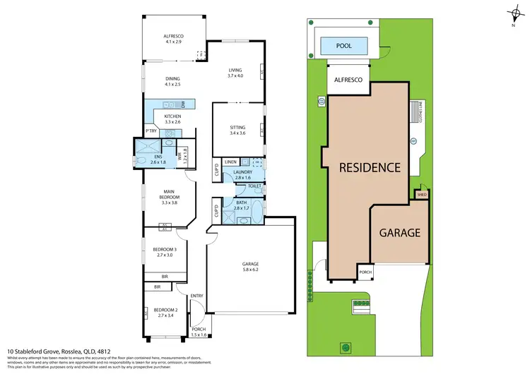 Floorplan of Homely house listing, 10 Stableford Grove, Rosslea QLD 4812