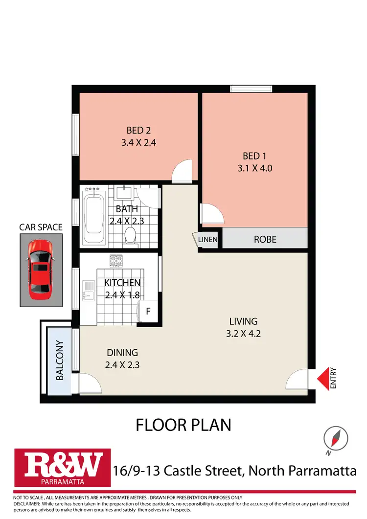 Floorplan of Homely unit listing, 16/9-13 Castle Street, North Parramatta NSW 2151