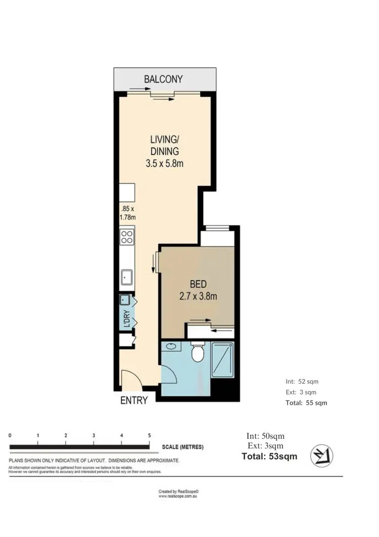 Floorplan of Homely apartment listing, 219/66 Manning Street, South Brisbane QLD 4101
