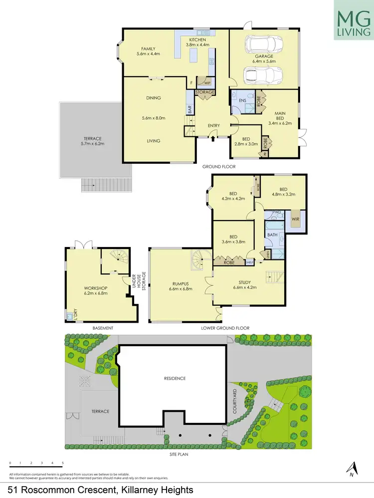 Floorplan of Homely house listing, 51 Roscommon Crescent, Killarney Heights NSW 2087