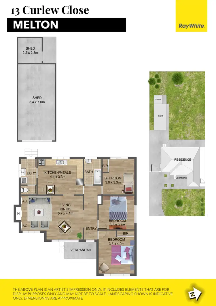 Floorplan of Homely house listing, 13 Curlew Close, Melton VIC 3337