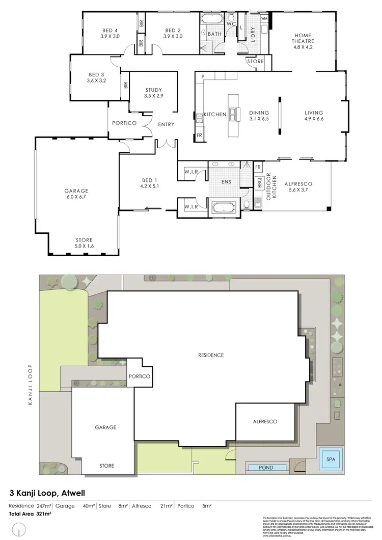 Floorplan of Homely house listing, 3 Kanji Loop, Atwell WA 6164