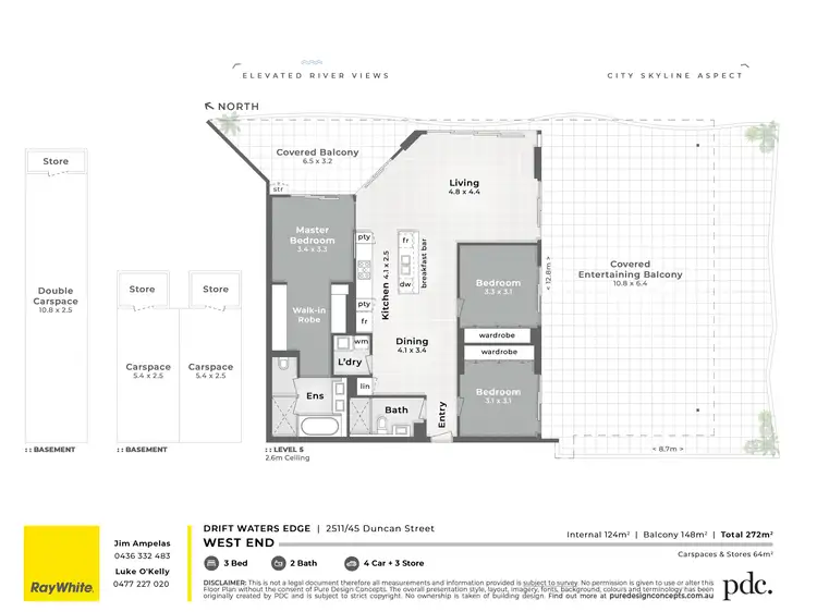 Floorplan of Homely apartment listing, 2511/45 Duncan Street, West End QLD 4101