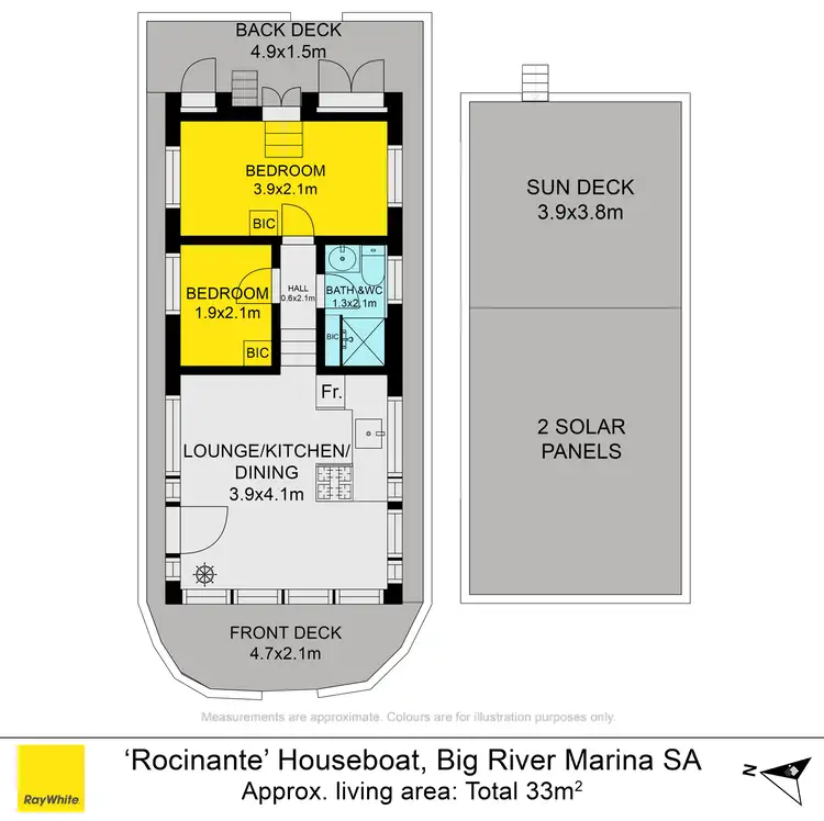 Floorplan of Homely other listing, Houseboat Rocinante Big River Marina, Riverview Drive, Berri SA 5343