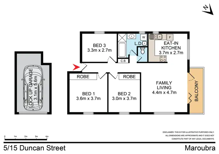 Floorplan of Homely apartment listing, 5/15 Duncan Street, Maroubra NSW 2035