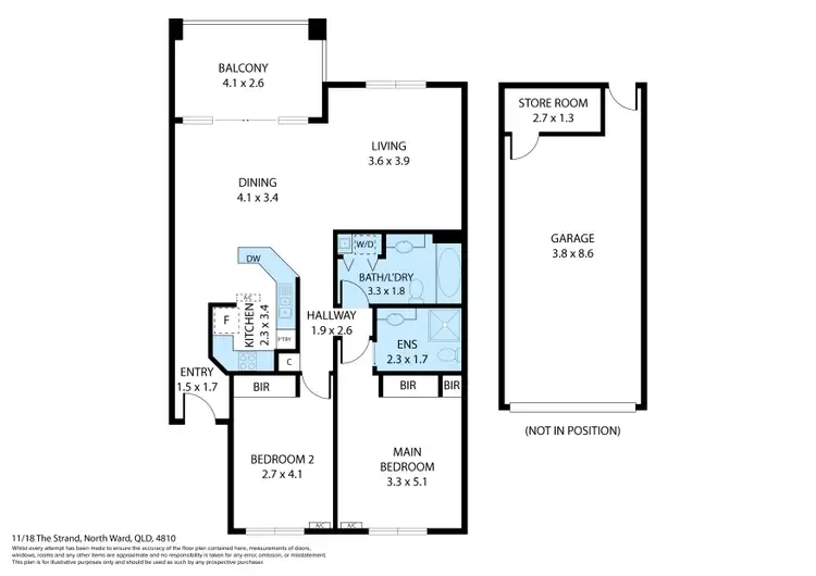 Floorplan of Homely apartment listing, 11/18 The Strand, North Ward QLD 4810