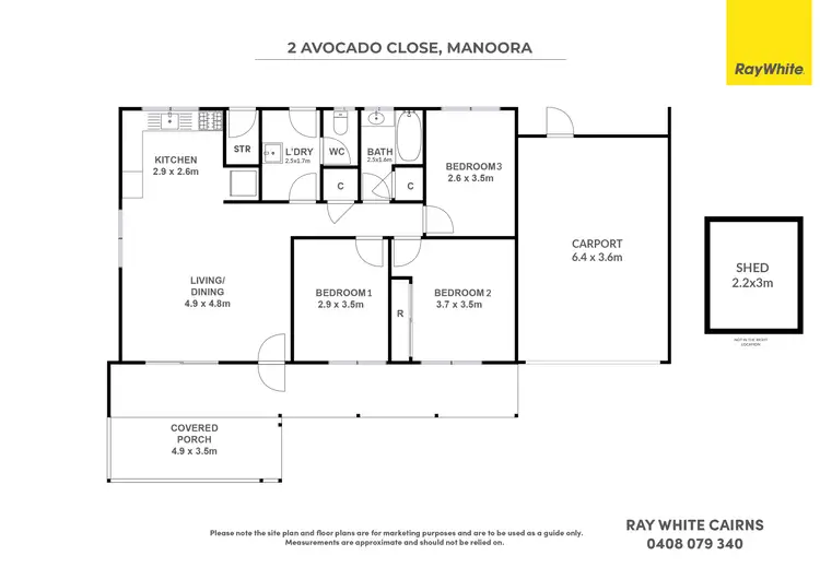 Floorplan of Homely house listing, 2 Avocado Close, Manoora QLD 4870