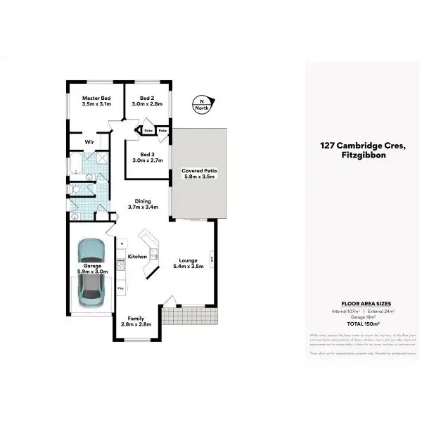 Floorplan of Homely house listing, 127 Cambridge Crescent, Fitzgibbon QLD 4018