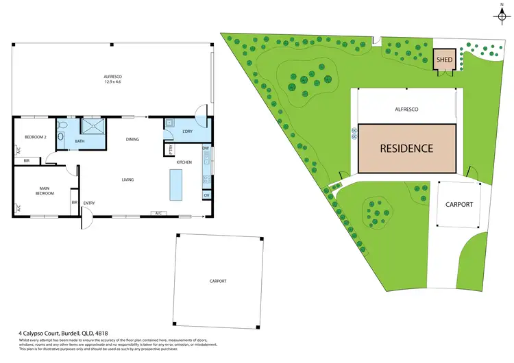 Floorplan of Homely house listing, 4 Calypso Court, Burdell QLD 4818