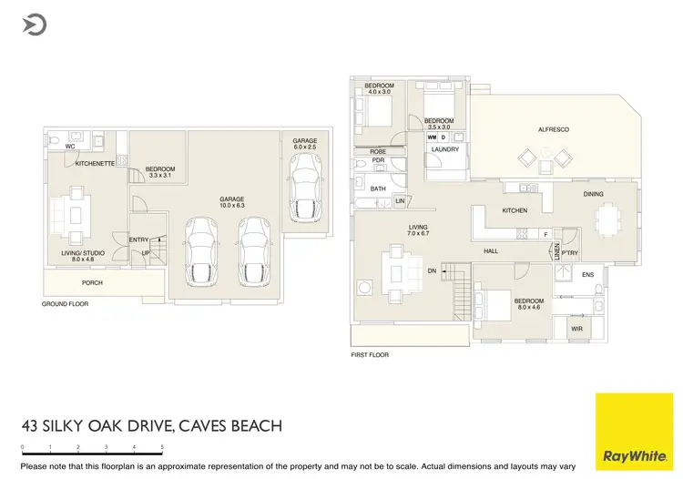 Floorplan of Homely house listing, 43 Silky Oak Drive, Caves Beach NSW 2281