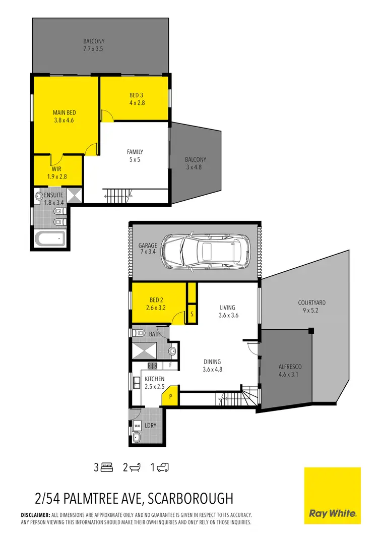 Floorplan of Homely unit listing, 2/54 Palmtree Avenue, Scarborough QLD 4020