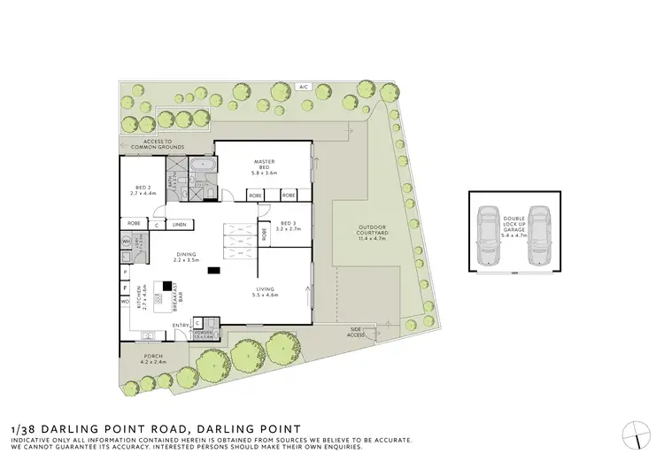 Floorplan of Homely apartment listing, 1/38 Darling Point Road, Darling Point NSW 2027