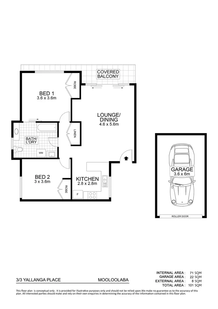 Floorplan of Homely unit listing, 3/3 Yallanga Place, Mooloolaba QLD 4557