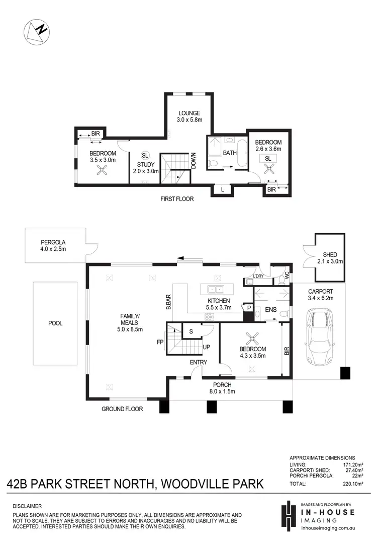 Floorplan of Homely house listing, 42b Park Street North, Woodville Park SA 5011