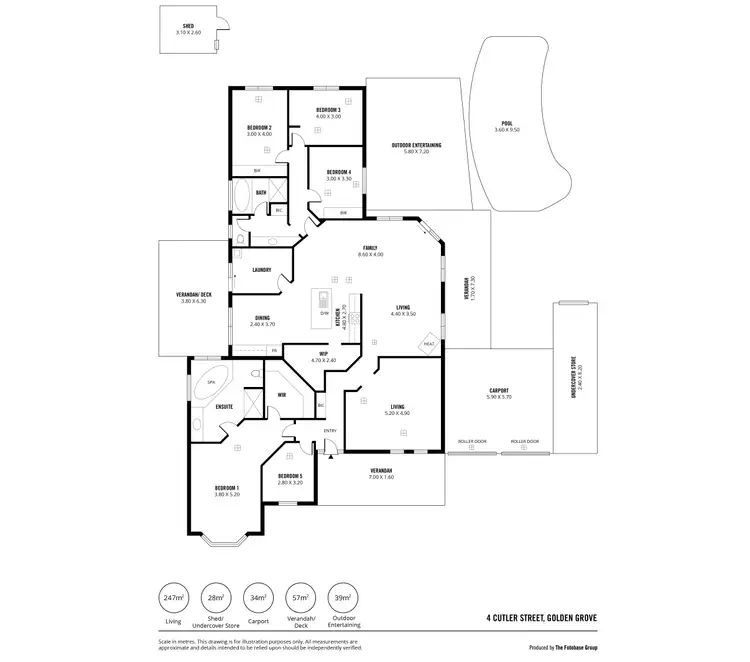 Floorplan of Homely house listing, 4 Cutler Street, Golden Grove SA 5125