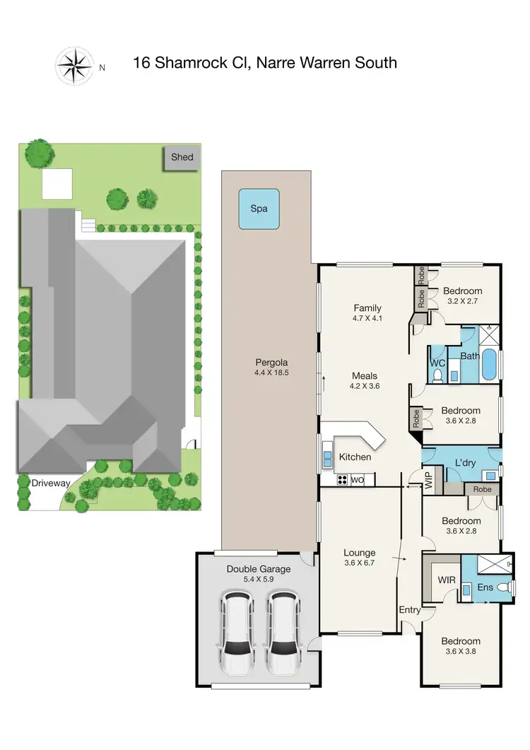 Floorplan of Homely house listing, 16 Shamrock Close, Narre Warren South VIC 3805