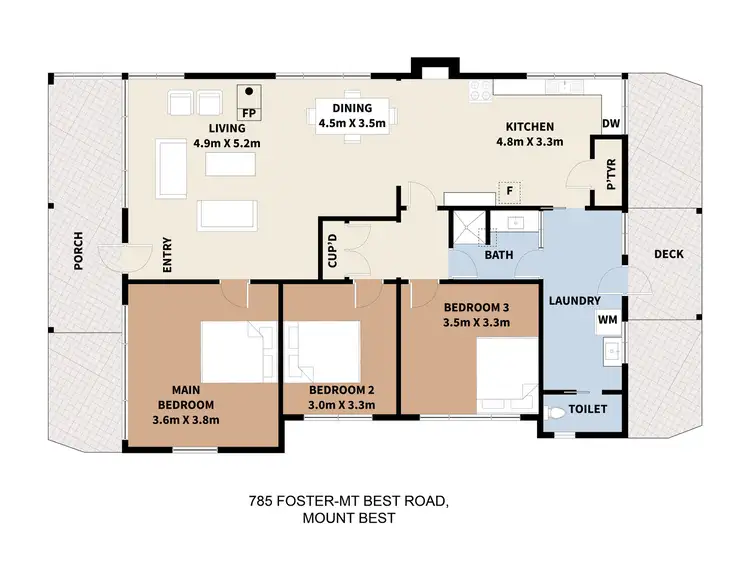 Floorplan of Homely rural property listing, 785 Foster Mount Best Rd, Mount Best VIC 3960