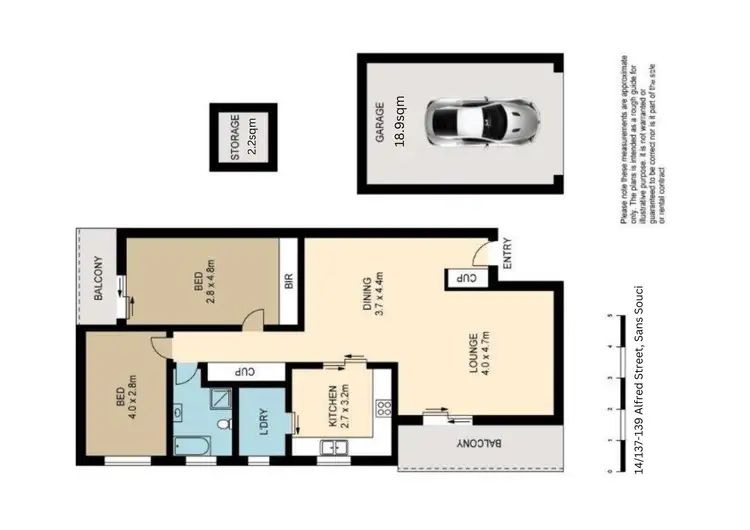 Floorplan of Homely unit listing, 14/137-139 Alfred Street, Sans Souci NSW 2219