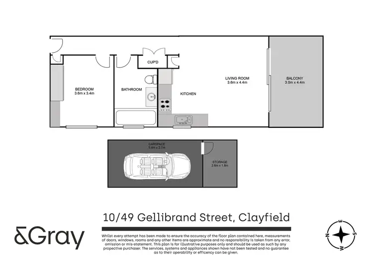 Floorplan of Homely apartment listing, 10/49 Gellibrand Street, Clayfield QLD 4011