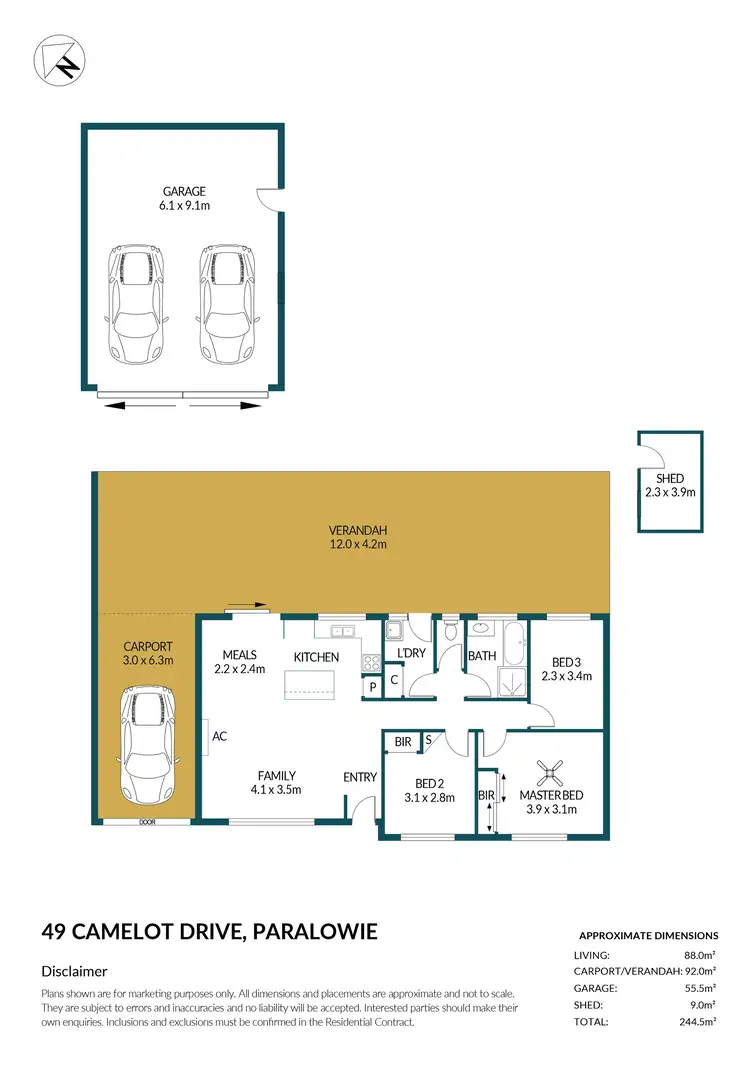 Floorplan of Homely house listing, 49 Camelot Drive, Paralowie SA 5108