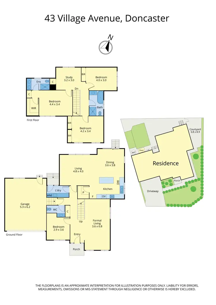 Floorplan of Homely house listing, 43 Village Avenue, Doncaster VIC 3108