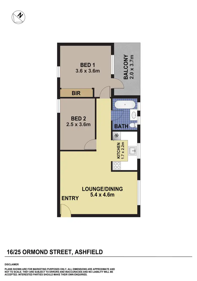 Floorplan of Homely unit listing, 16/25 Ormond Street, Ashfield NSW 2131