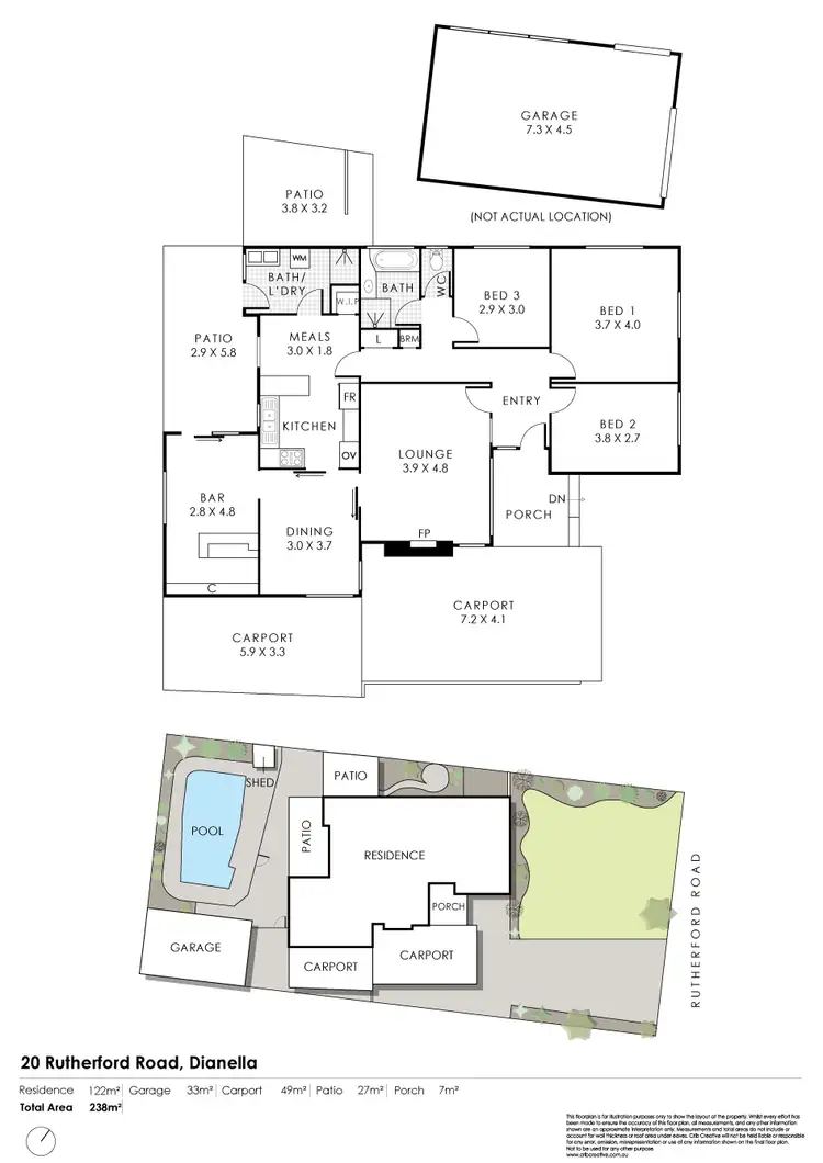 Floorplan of Homely house listing, 20 Rutherford Road, Dianella WA 6059