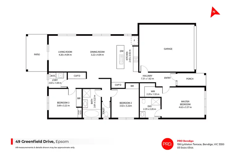 Floorplan of Homely house listing, 49 Greenfield Drive, Epsom VIC 3551