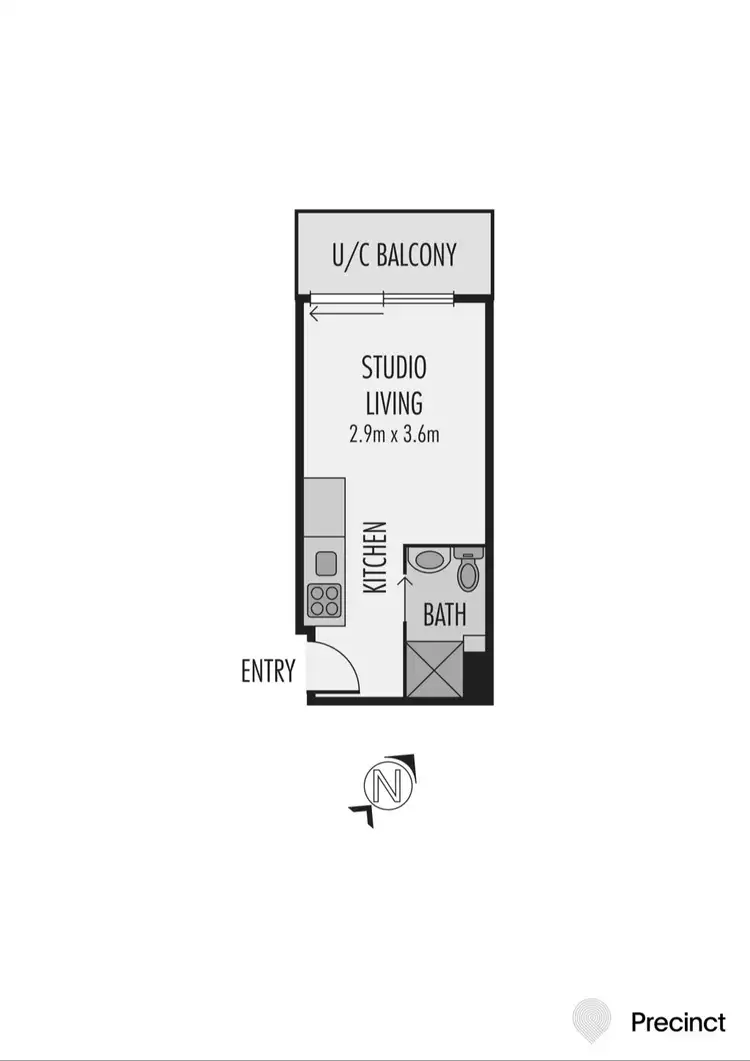 Floorplan of Homely apartment listing, 501/6 High Street, North Melbourne VIC 3051
