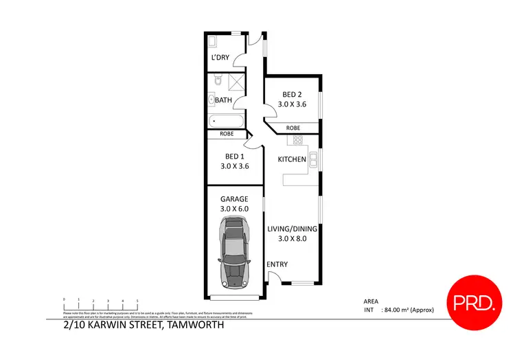Floorplan of Homely unit listing, 2/10 Karwin Street, Tamworth NSW 2340