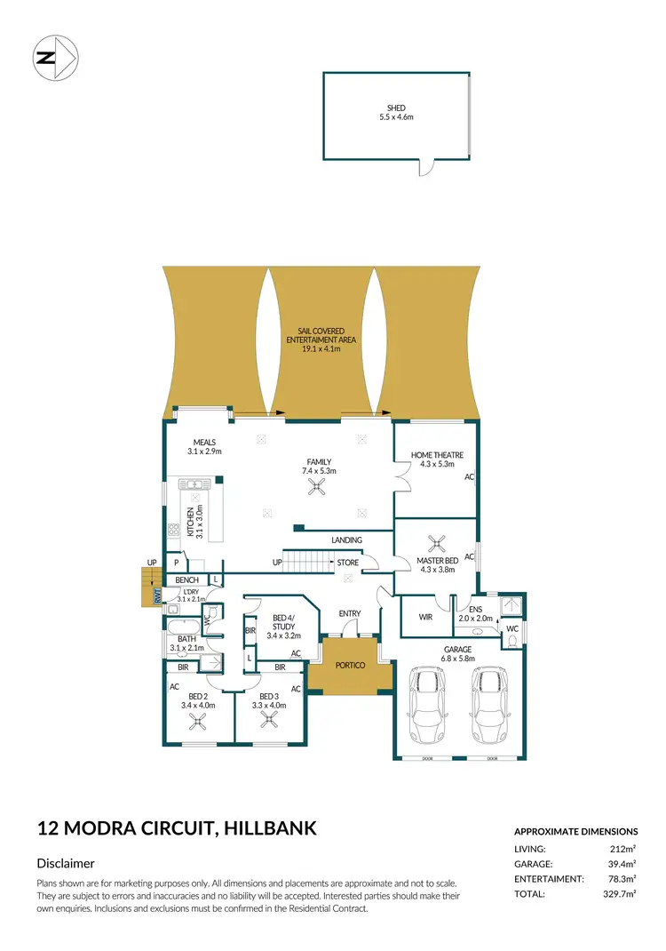Floorplan of Homely house listing, 12 Modra Circuit, Hillbank SA 5112