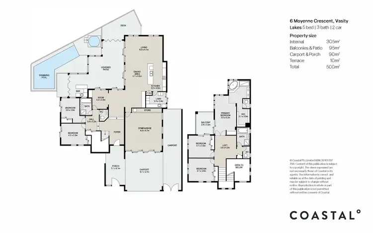 Floorplan of Homely house listing, 6 Moyenne Crescent, Varsity Lakes QLD 4227