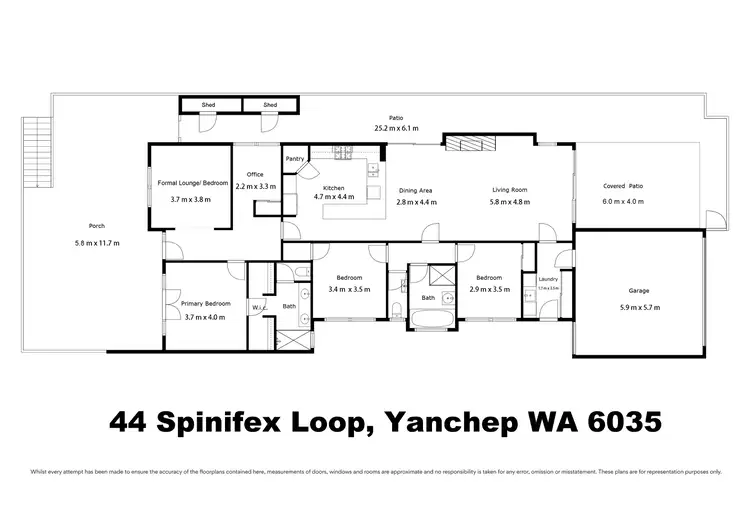Floorplan of Homely house listing, 44 Spinifex Loop, Yanchep WA 6035