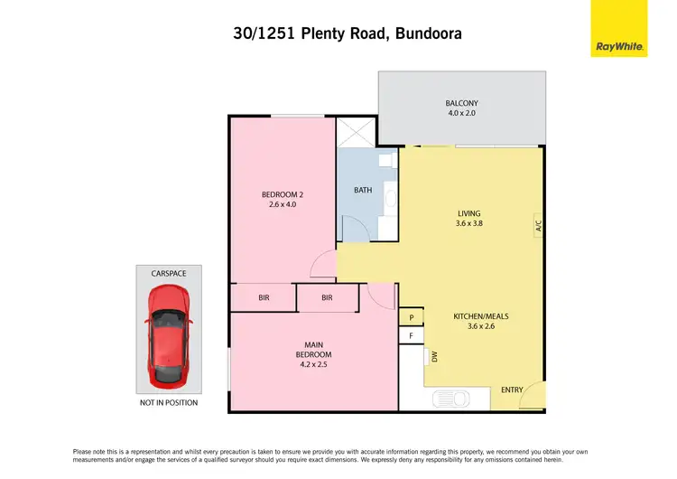 Floorplan of Homely apartment listing, 30/1251 Plenty Road, Bundoora VIC 3083