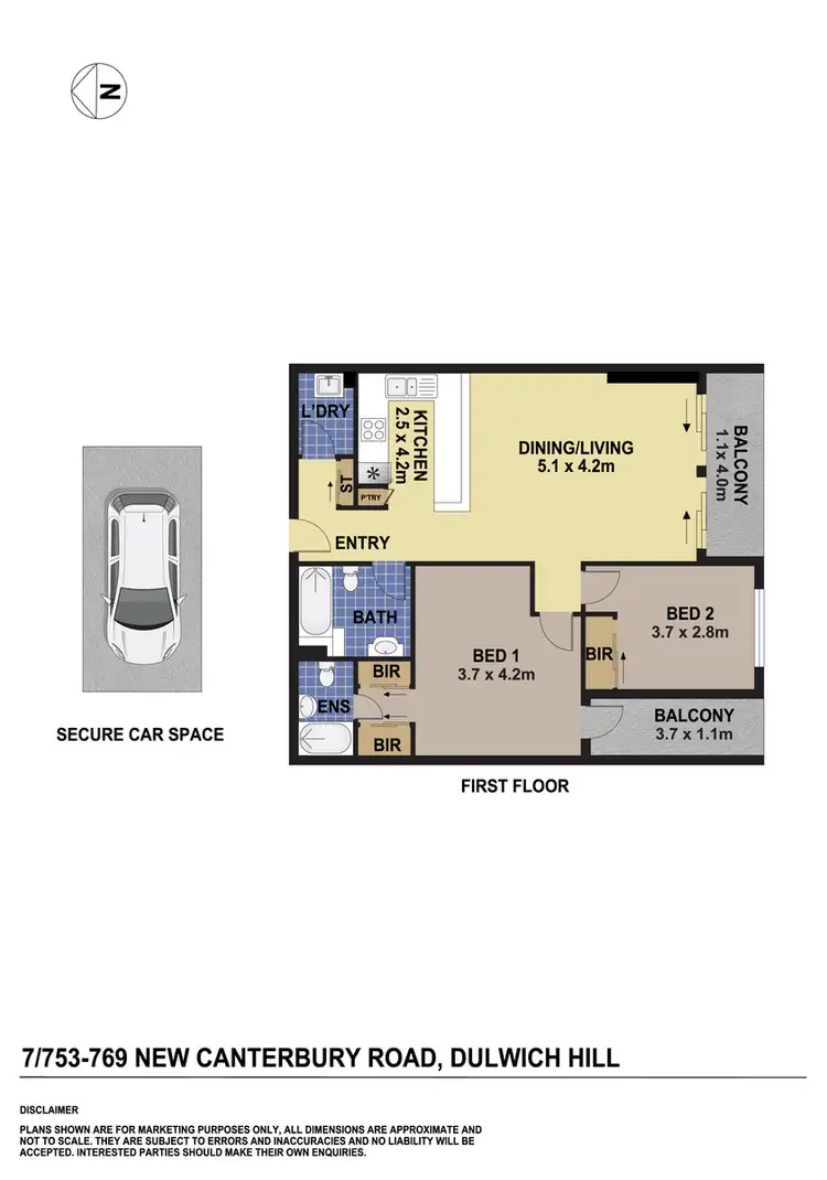 Floorplan of Homely unit listing, 7/753 - 769 New Canterbury Road, Dulwich Hill NSW 2203